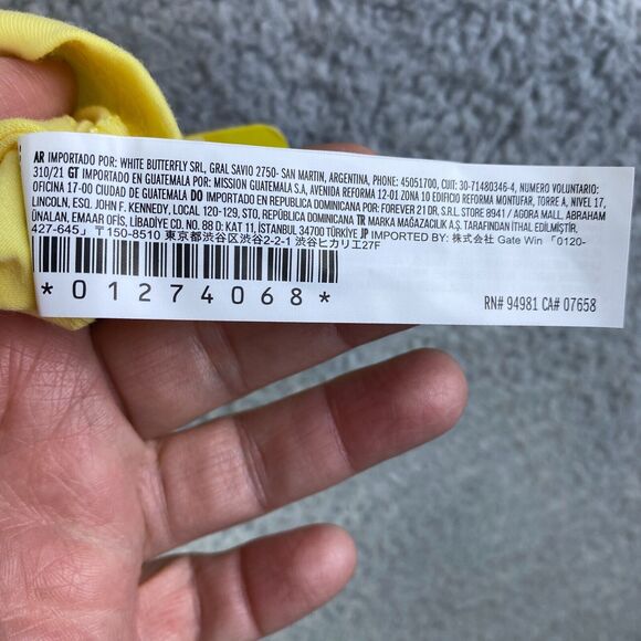 SpongeBob SquarePants Womens T-Shirt Cross & Bones Yellow  Sz S Nickelodeon NWT - Picture 14 of 15